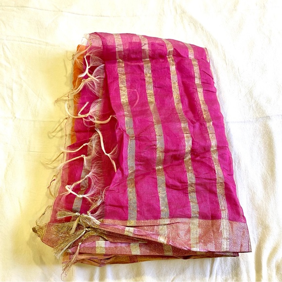 Beige & Pink Yoke Design Kurta with Palazzos & Dupatta for Women, Brand Indo Era - Picture 12 of 15